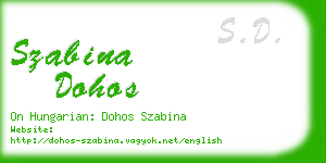 szabina dohos business card